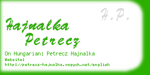 hajnalka petrecz business card